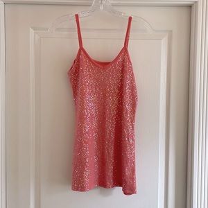 Great Coral tank with sequins on the front.